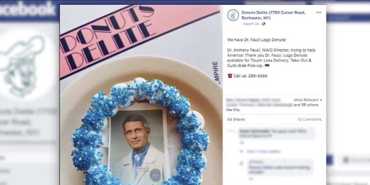 Dr. Fauci featured on NY doughnuts