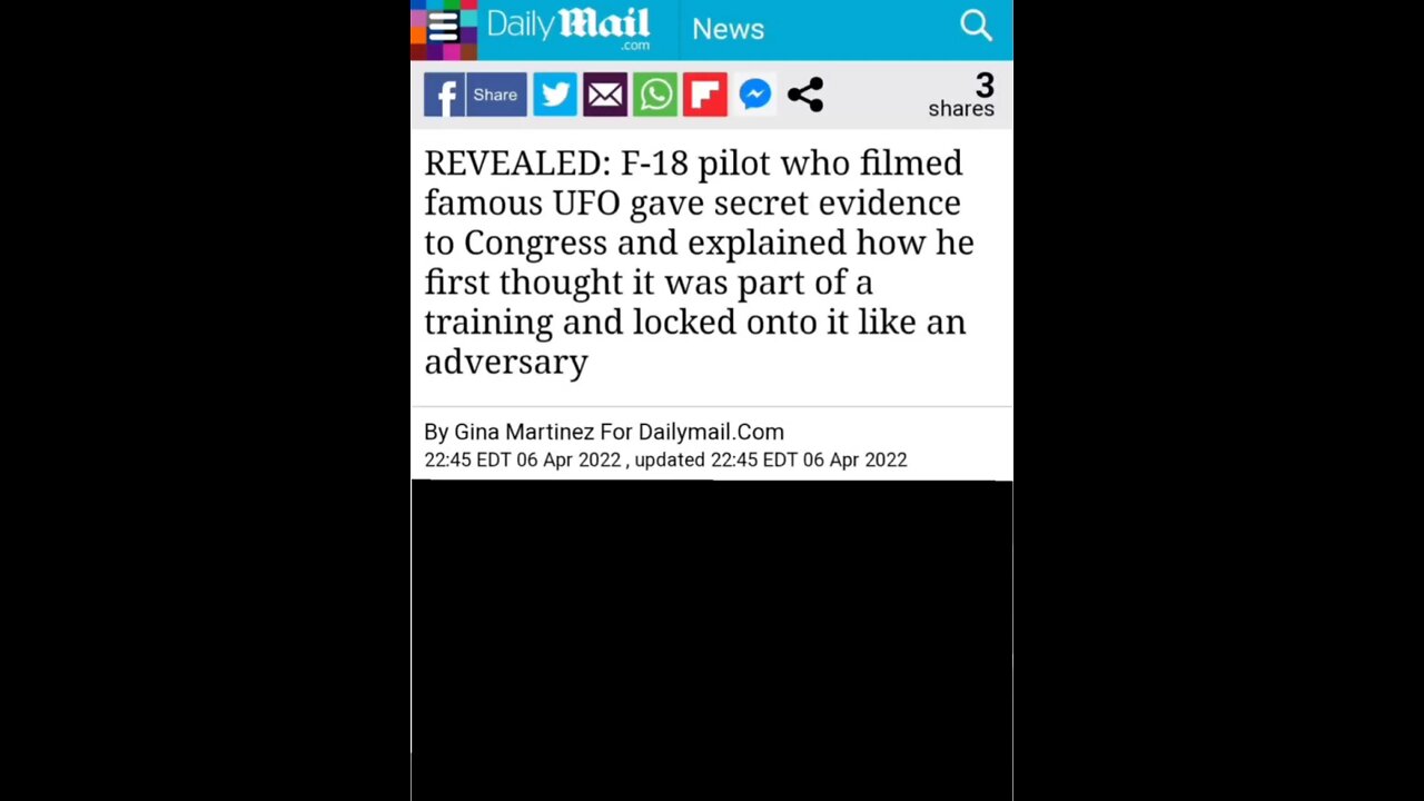 F-18 pilots encounter with ufo