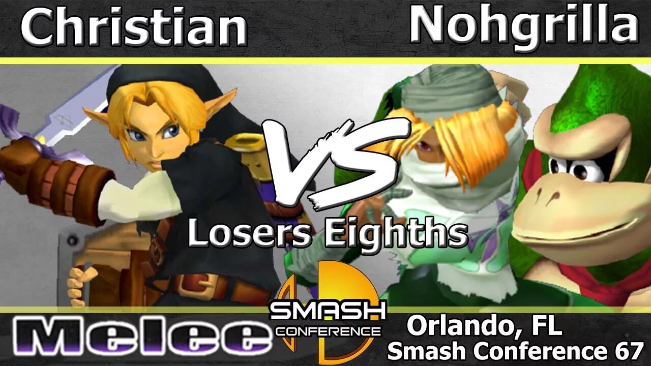 Christian (Link) vs. Nohgrilla (Donkey Kong & Sheik) - Melee Losers Eighths - SC:67