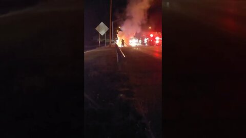 Yes I am ok and Yes I made it to work on time! #car #fire #worklife