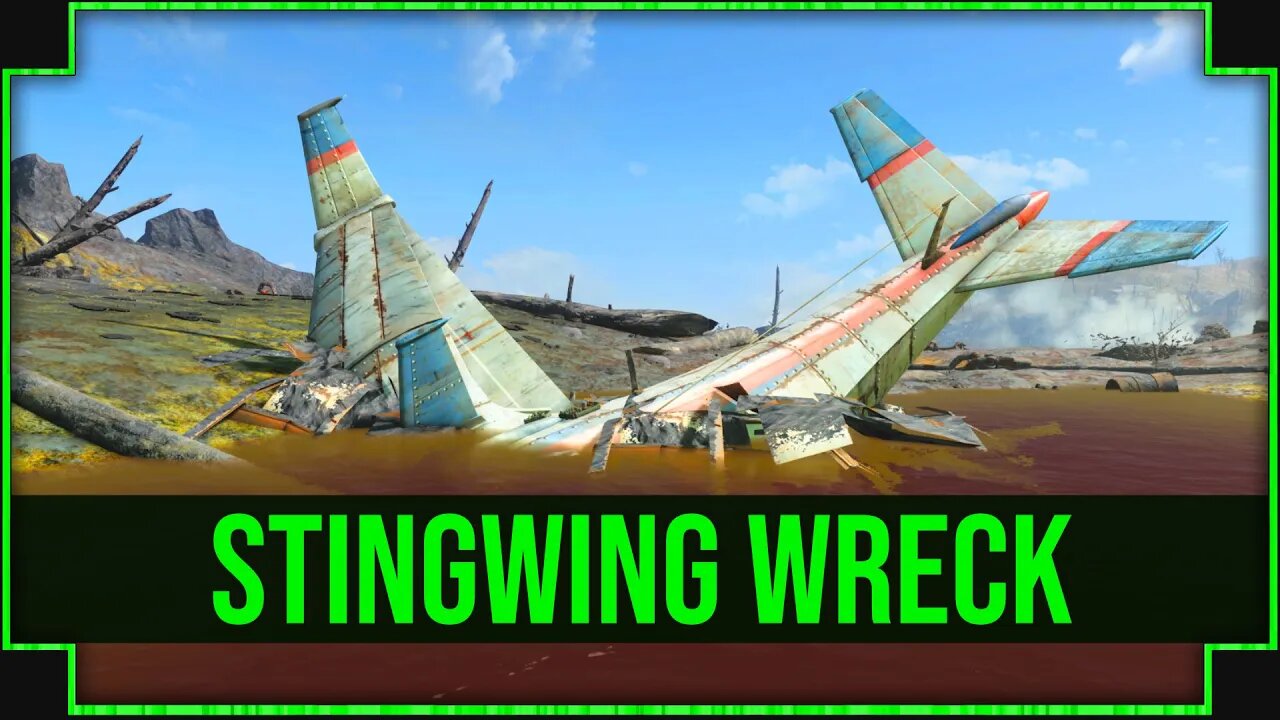 Stingwing Crashsite in Fallout 4 - A Top Secret Military Jet!