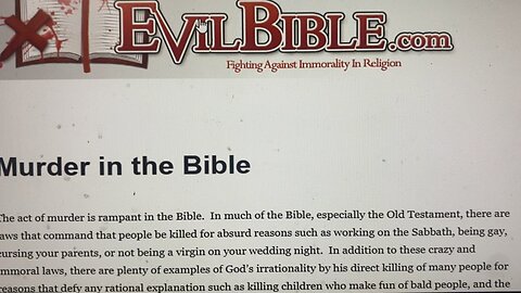 Evil bible the manual to slaughter