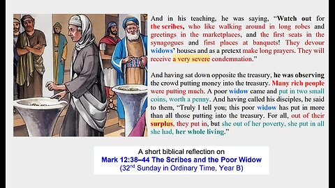 Mark 12:38–44 The Scribes and the Poor Widow