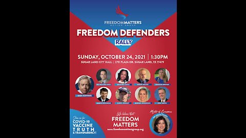 Freedom Rally this Sunday, October 24th, 2021!