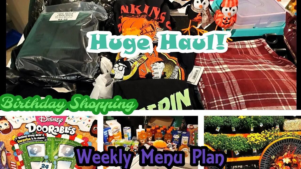 Huge Haul | Walmart Haul / Aldi Haul | Birthday Shopping | Family of 5 | Meal Plan | Fall
