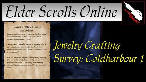 Jewelry Crafting Survey: Coldharbour 1 [Elder Scrolls Online] ESO