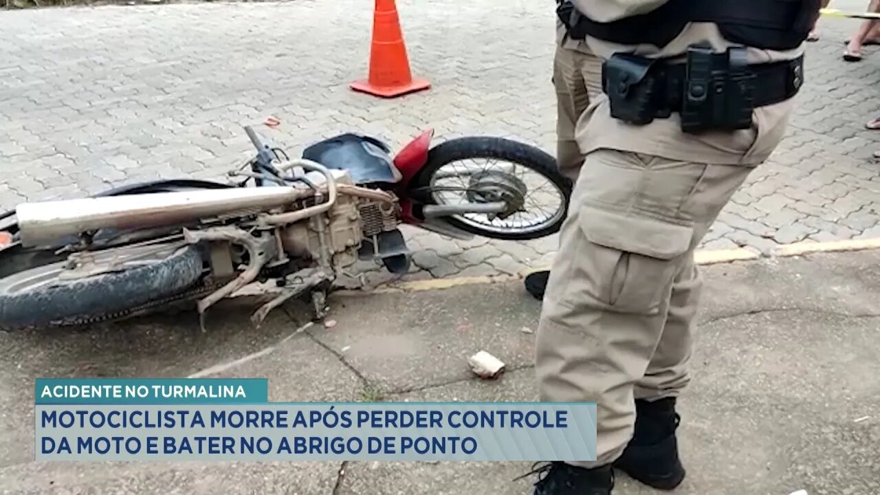Acidente no Turmalina: Motociclista Morre após Perder Controle da Moto e Bater no Abrigo de Ponto.