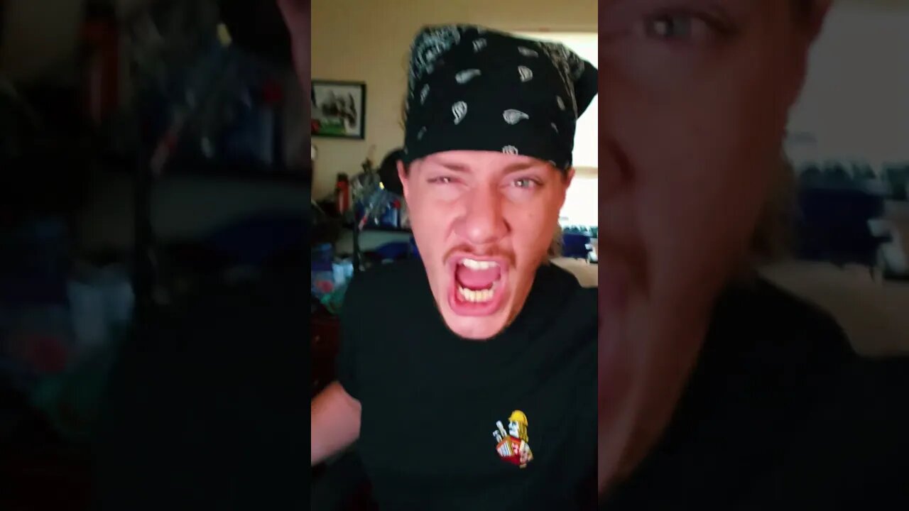 crushing a can with my head