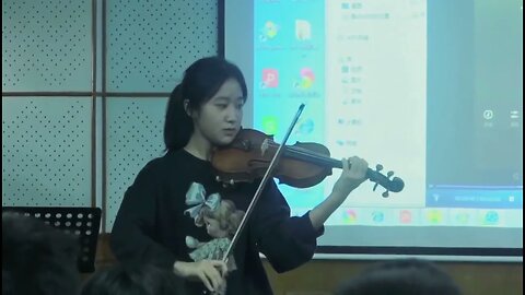 Playing the violin