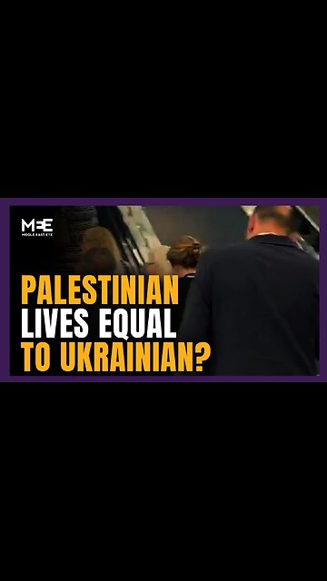 Journalist asks delegates if Palestinian lives are equal to Ukrainian lives