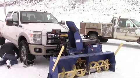 Snowblower Mounted On A Pickup