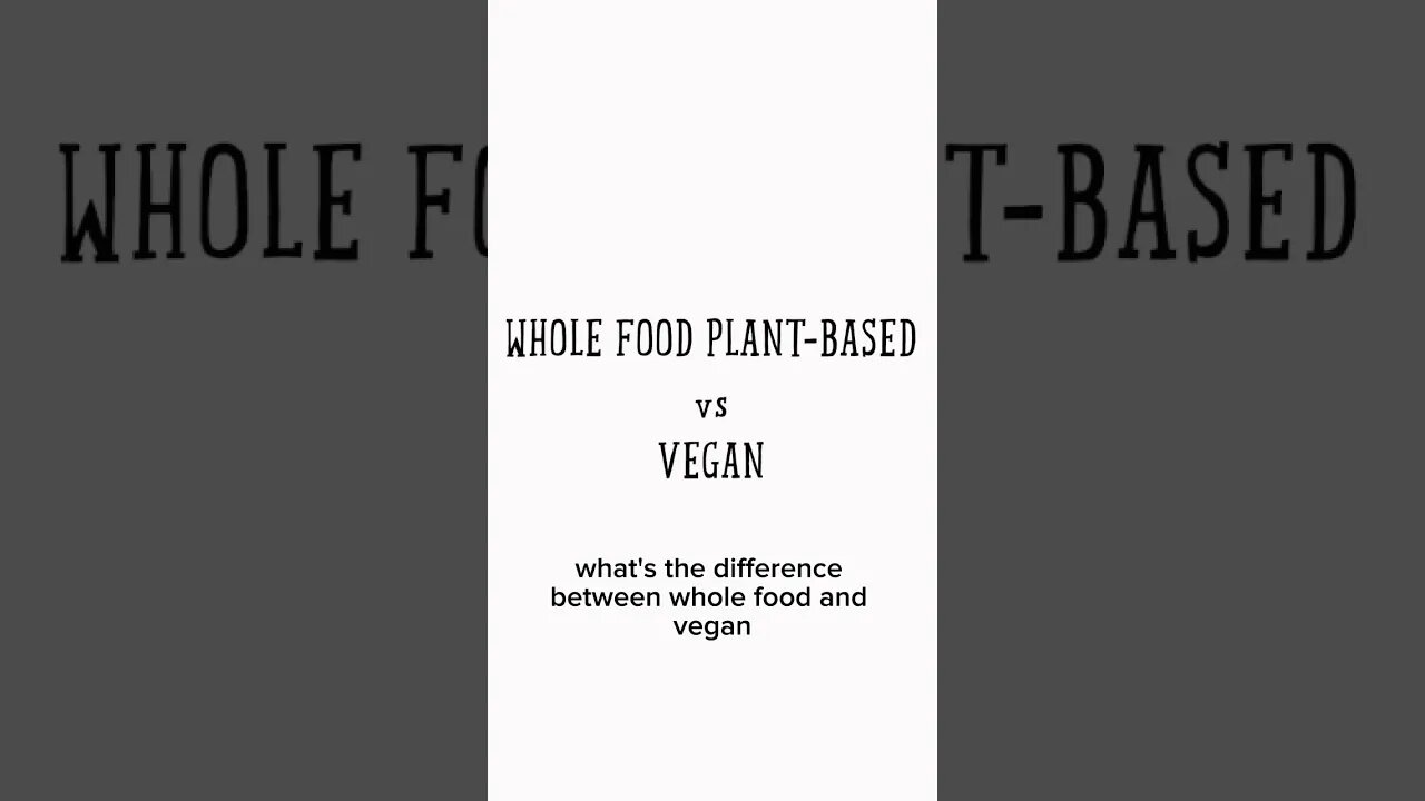 Plant-based vs Vegan #shorts