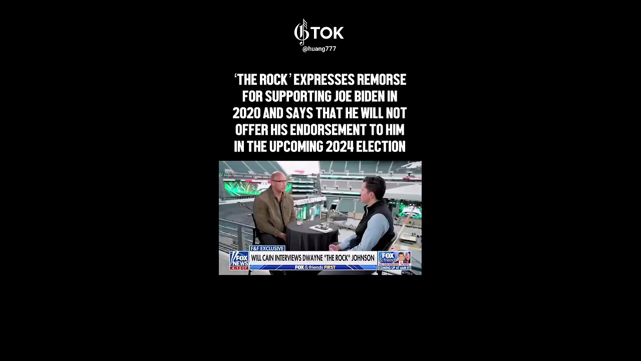 The Rock is not going to support joe the but hes not a conservative dont be fooled