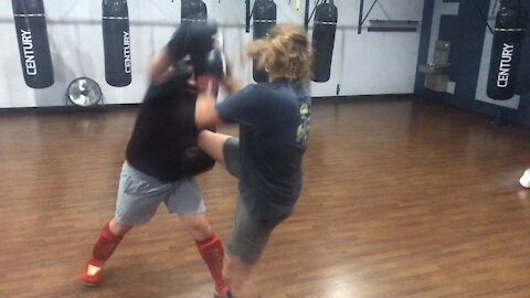 Light sparring session