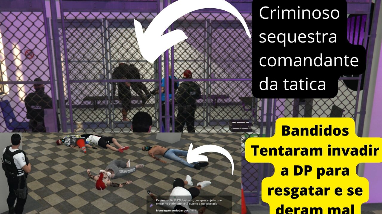 #06 - GTA V RP - Comandente é sequestrado, criminosos tentam invandir a DP para resgate - Vibe City