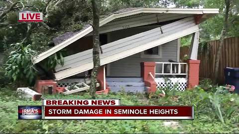 Storm damage in Seminole Heights
