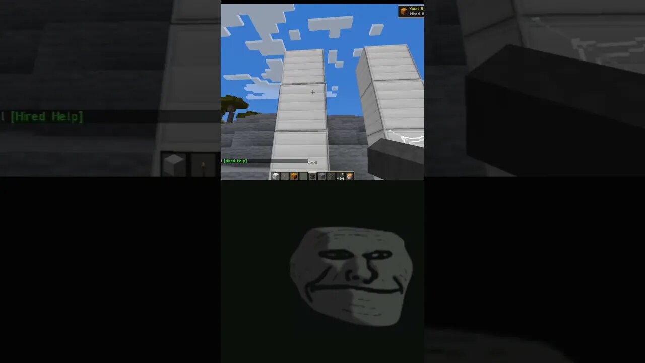 Minecraft; Wait for end 🤣(troll memes face) #shorts #viral #trending