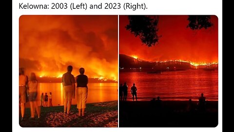 Kelowna Fires 2003 vs 2023. Yes they are the same and caused by the same group of people