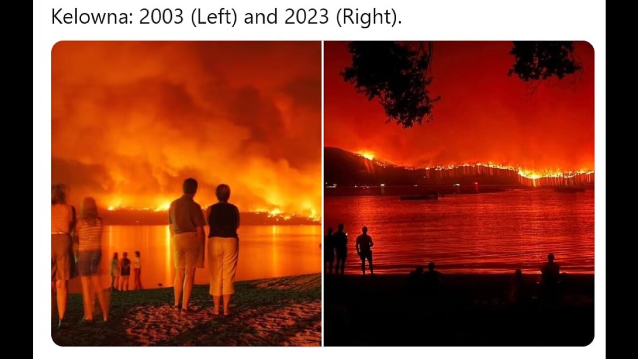 Kelowna Fires 2003 vs 2023. Yes they are the same and caused by the same group of people
