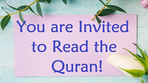 Many People are Invited to Read the Quran - Few Respond :(