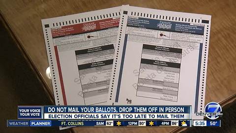 It's too late to mail your ballot