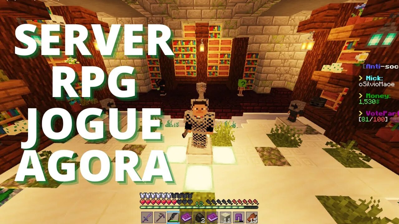 MINECRAFT SERVER RPG JOGUE AGORA!!!