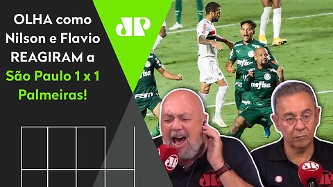 "O Palmeiras 'ELIMINOU' o São Paulo!" OLHA como Nilson e Flavio REAGIRAM ao 1 a 1 EMOCIONANTE!