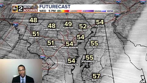 Chance of Rain and Storms for Maryland