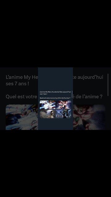 L’anime My Hero Academia fête aujourd’hui ses 7 ans !Quel est votre moment préféré de l’anime ?