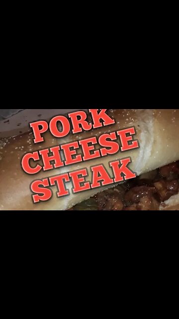 Leftover pork cheesesteak