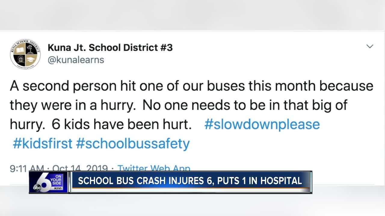 Students injured in Kuna school bus crash