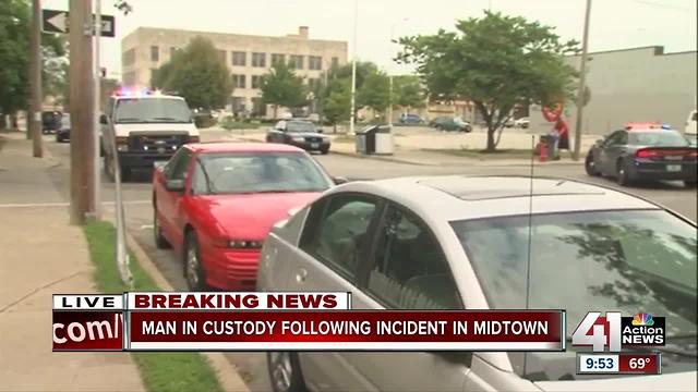 Man in custody following incident in Midtown