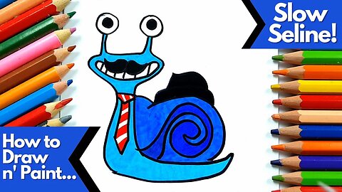 How to Draw and Paint Slow Seline from the game Garten of Banban