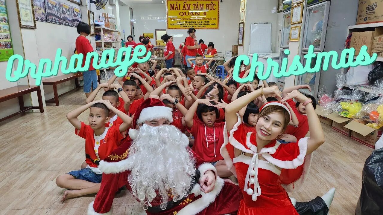 Santa Clause Gifts 65 Orphans a Special Christmas in Saigon Vietnam