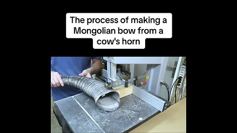 The process of making Mongolian bow from cow horn