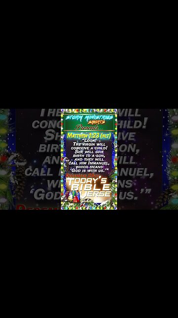 12.22.2022 | STORM MINISTRIES DBV | CHRISTMAS DAY | MATTHEW 1:23 (NLT) | #shorts