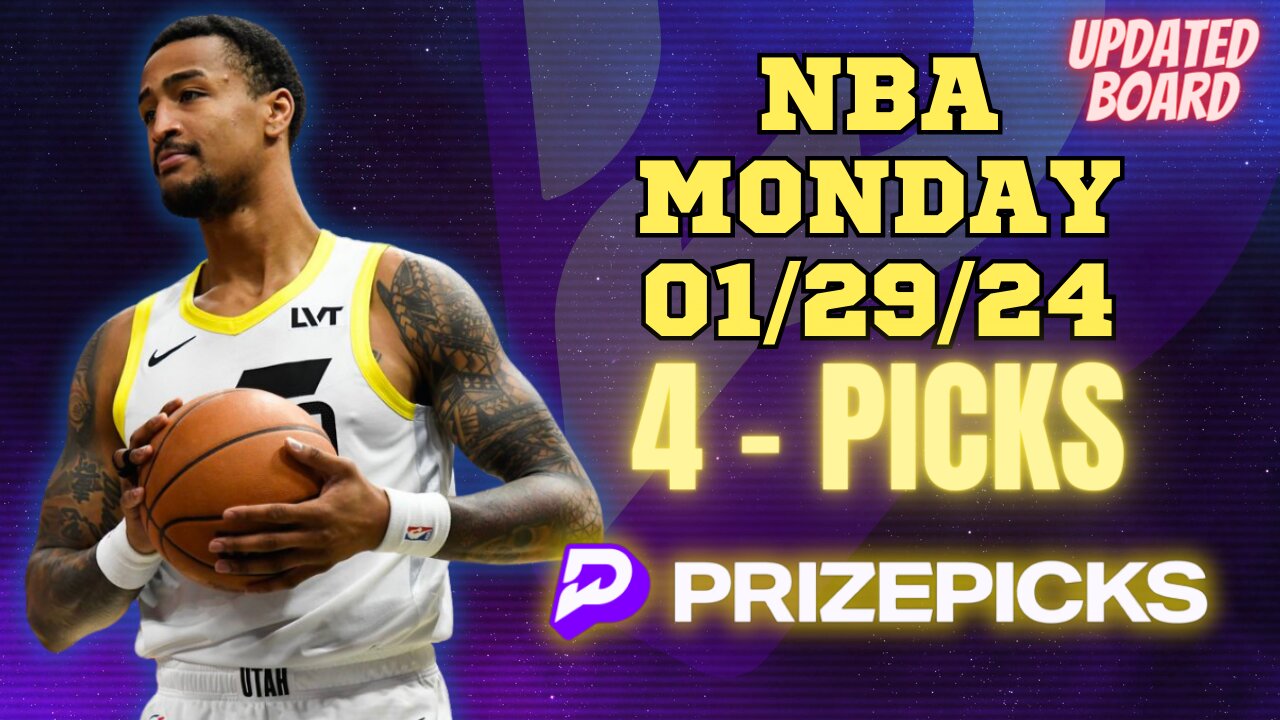 #PRIZEPICKS | BEST PICKS FOR #NBA MONDAY | 01/29/24 | BEST BETS | #BASKETBALL | TODAY | PROP BETS