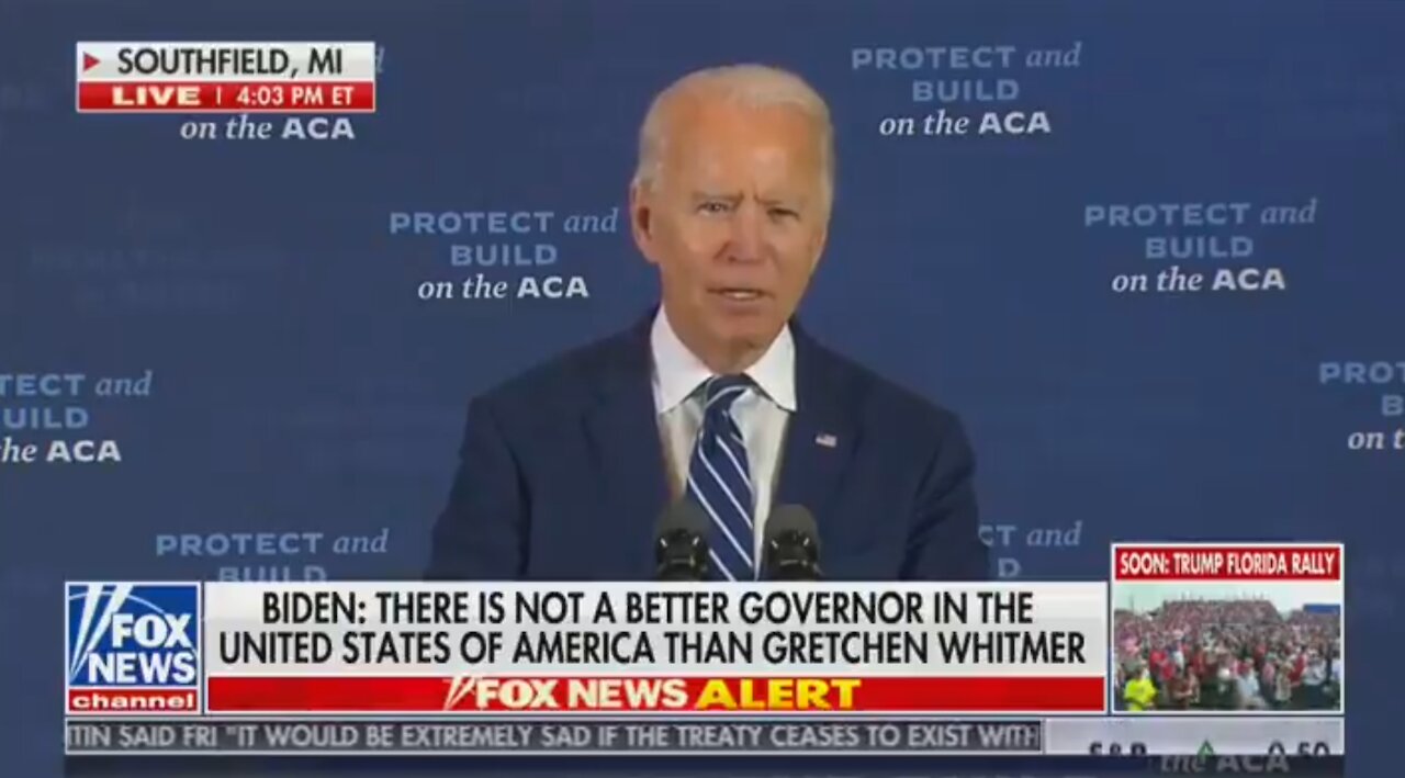 October 2020 Flashback: Biden blames Trump for Inciting Alleged Whitmer Kidnap Plotters