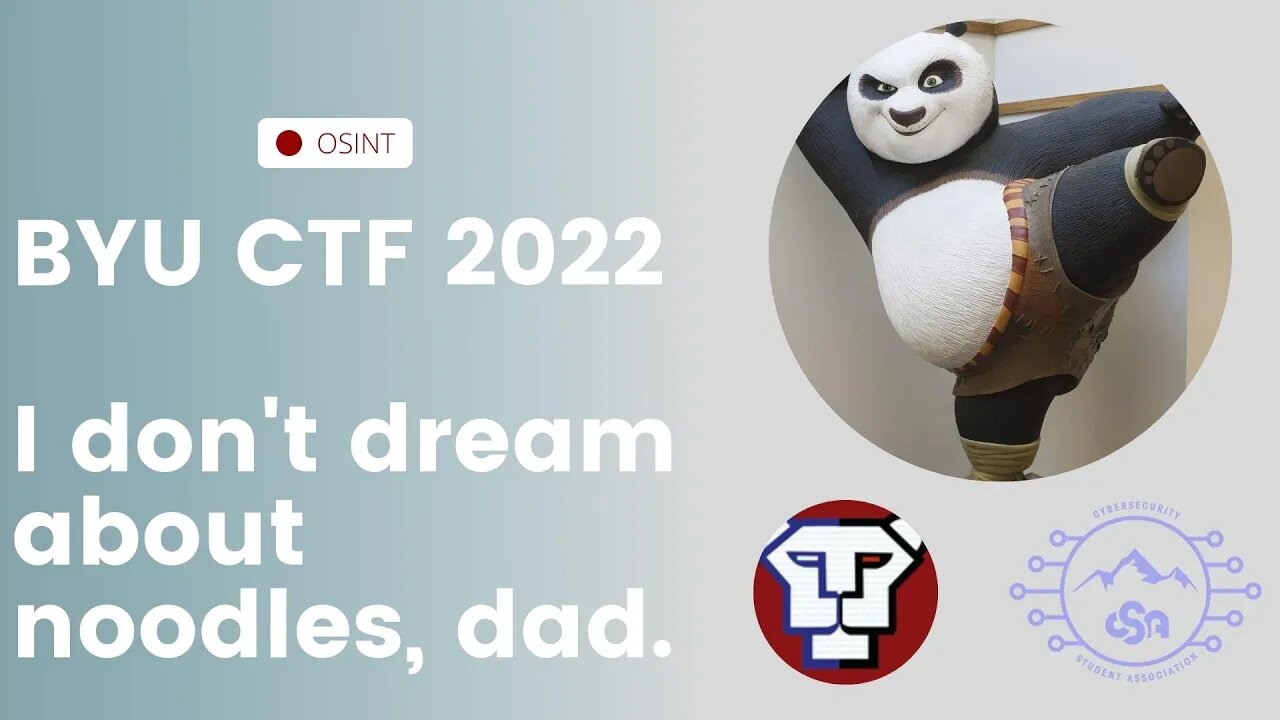 BYU CTF 2022: I don't dream about noodles, dad.