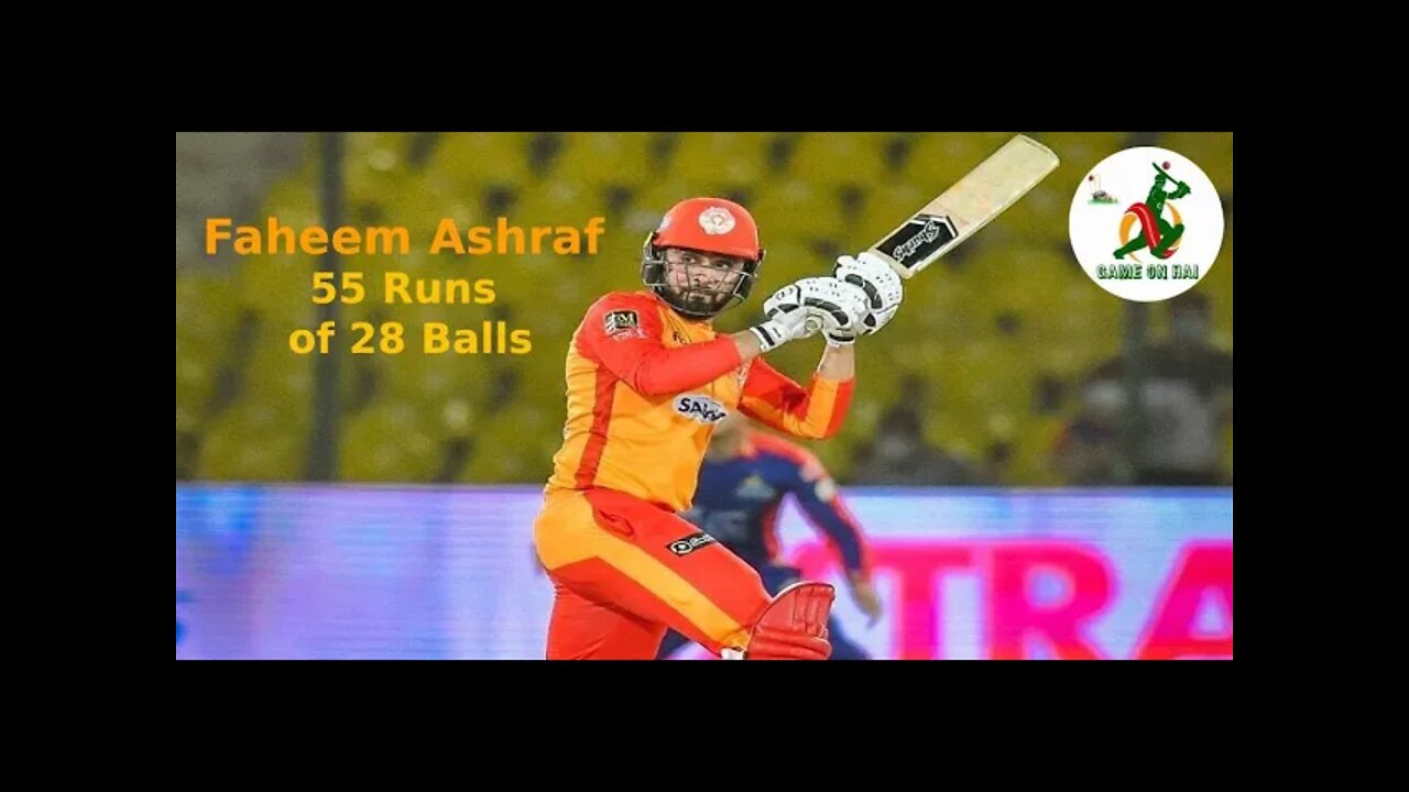 Brilliant Fifty By Faheem Ashraf | Islamabad vs Quetta |Faheem Ashraf 55 Runs of 28 Balls.