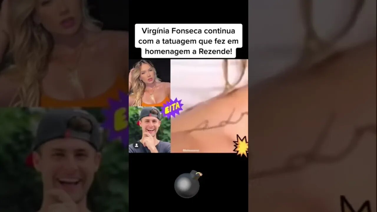 Virgínia fez tatuagem de ex. E você, o que tem do(a) seu ex? Eu tenho chifre 😂