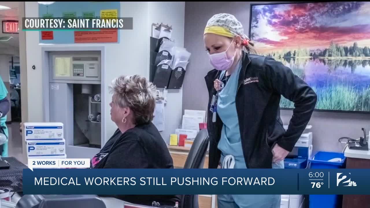 Medical workers still pushing forward