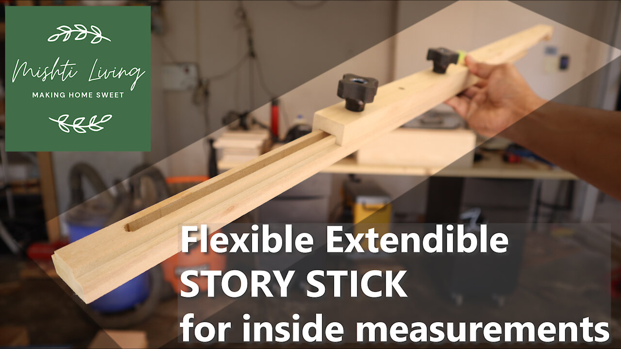 Flexible Extendible Story Stick for 'Inside' Measurements