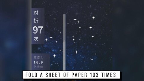 Fold a sheet of paper 103 times,