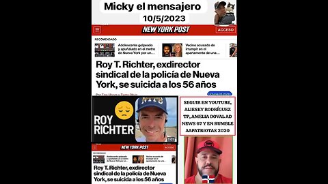 Roy Richter ex sindical de la policia de New York se suicida a la edad de 56 años
