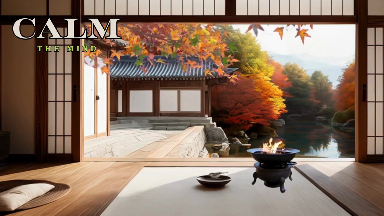 Relax by a Japanese Window with Autumn Views | Calm Your Mind