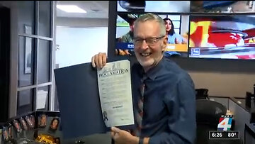 June 27, 2024 - Retiring WJXT Reporter Jim Piggott Gets Proclamation From Mayor