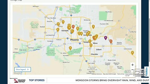 Thousands lose power after storms in the Valley Wednesday night