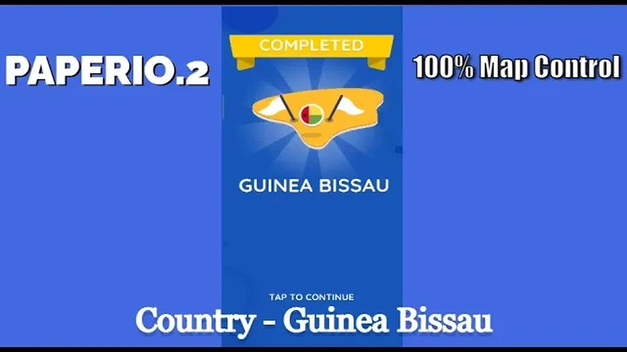 Paper.io 2 Mobile Gaming Video #28 || Map Control: 100.00% || Guinea Bissau