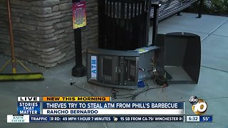 Thieves try to steal ATM from Phil's BBQ restaurant